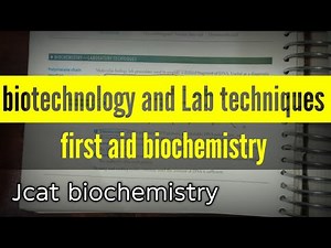 Biotechnology And common laboratory techniques|| first aid biochemistry lectures