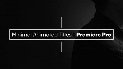 Dynamic Minimal Title Animations with Modern Glitch Effects