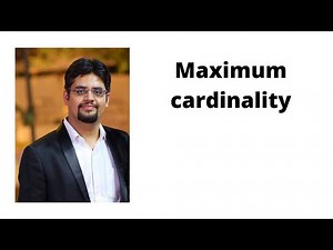 9. Maximum cardinality