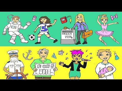 Deutsch lernen: 20 Berufe II - German for children + beginners: professions