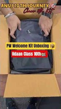 PW Welcome Kit Unboxing 📦 _ Udaan Class 10 #anuj10thjourney #shorts