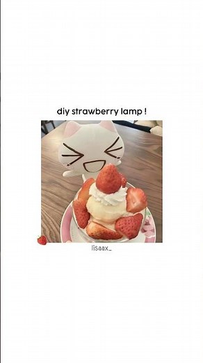 ⋆˙⟡♡ diy strawberry lamp 🍓