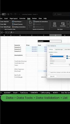 Scenario Analysis : Dynamic Model in #Excel #spreadsheet #dataanalysis #exceltips #exceltutorial
