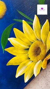 16K views · 373 reactions | Yellow onestroke flowers on wooden panel  . @wocol_official . . Materials- Wood panel 8"×8" . Colors- Cadmium yellow Titanium White Sap green Light green Raw Umber . Brushes- Round bruah no-8 Scruffy brush . . Please like and follow for more ❤️ . #flowerpainting #artwork #viralreels #trendingreels #aesthetic #ａｅｓｔｈｅｔｉｃ #arttutorial #artvideo #art | WoCol | Facebook