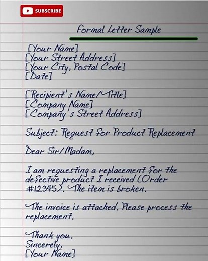 Formal letter format|Learn how to write letters