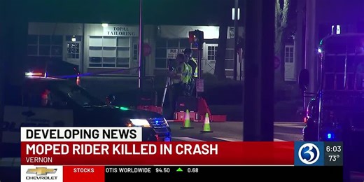 VIDEO: Moped driver dies in crash in Vernon