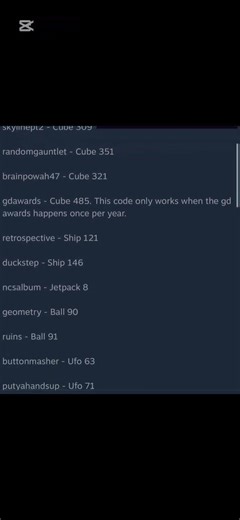 Here’s all the wrath codes in geometry dash! #yt #gd #codes #geometrydash #wraith #like #subscribers