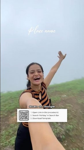 I just needed a Vacation | VN Reel Template QR Code | Travel Reels #travel #vntemplate #vncode