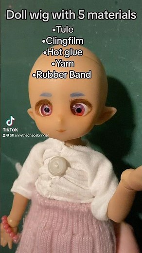 Easy BJD wig tutorial (5 materials)