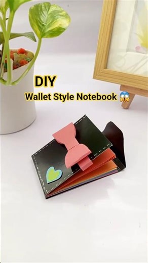 DIY Wallet Style Notebook 📒 | Cute Paper Notebook Idea 💖 | Paper Craft #shorts #diy #papercraft
