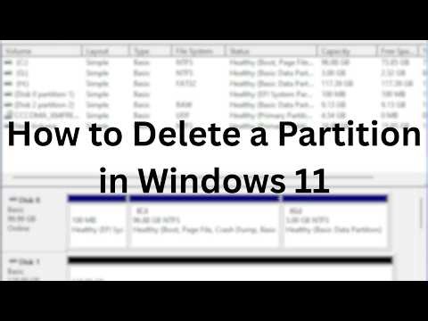 How to Delete a Partition in Windows 11