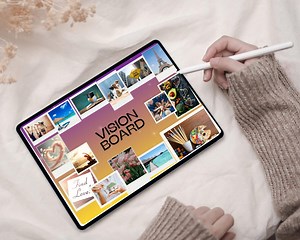 Vision Board Printable | A4 Vision Board Template | Digital Vision Board | Goal Setting | Instant Download | Canva Editable - Etsy