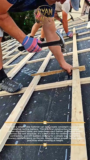 Roofing Batten Spacing Hack #Roofing #DIY