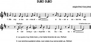 Subo Subo Beth's Notes Songs & Resources