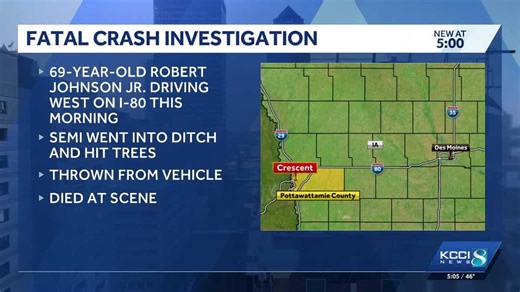 Iowa State Patrol investigates fatal crash in western Iowa