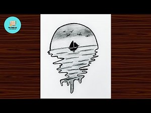 How To Draw Sunset||Easy sunset step by step||Easy Drawing ideas for beginners