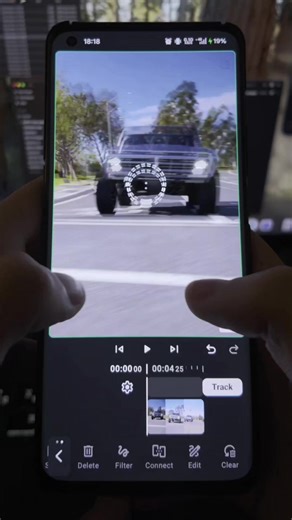 Testing my motion tracking video editor app for Android using video from: @AutotopiaLA