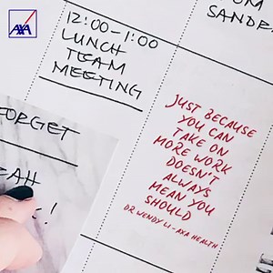 13 reactions · 6 comments | Balancing your work and home life can be tricky. But do you know the common signs of burnout? – Fatigue – Slowing down – Having trouble focusing – Regularly skipping lunch – Constantly taking work home Sharing makes us stronger, so it’s important to tell your colleagues, friends and family how you’re feeling and increase your emotional support. | AXA Insurance | Facebook