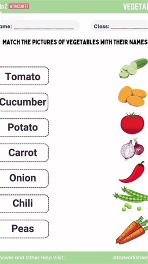 Vegetables worksheet for early years #foryou #vegetables #teacher #trending
