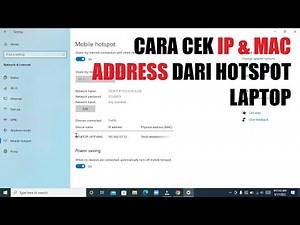 Cara Cek IP & MAC Address Perangkat yang Terhubung ke Hotspot Laptop di Windows 10