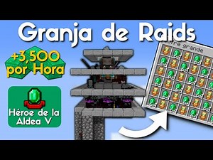 Minecraft Granja de Raids *ESMERALDAS Y TOTEMS INFINITOS* |1.15 - 1.19.4+|