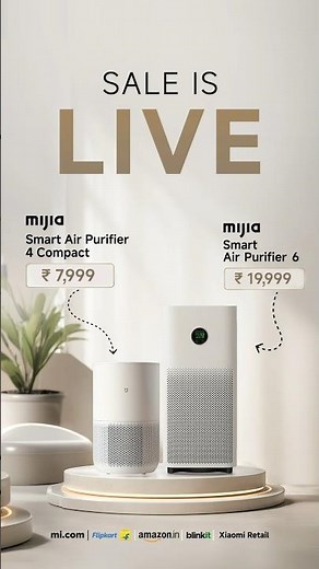Mijia Smart Air Purifier 6 & Mijia Smart Air Purifier 4 Compact | Sale Is Live.