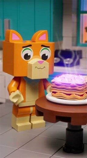 LEGO Cat Wants Magical Lasagna But He’s Scared 😂