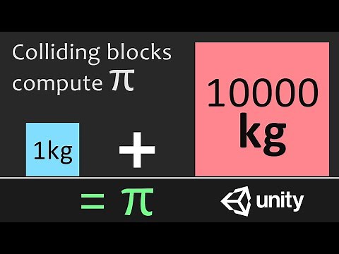 Computing PI using Unity game engine's built in physics with colliding blocks (3Blue1Brown way)