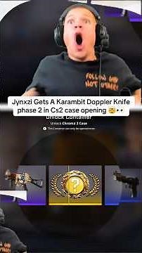 Jynxzi Gets A Karambit Doppler Knife phase 2 in CS #jynxzi #karambitknife #cs2 #counterstrike
