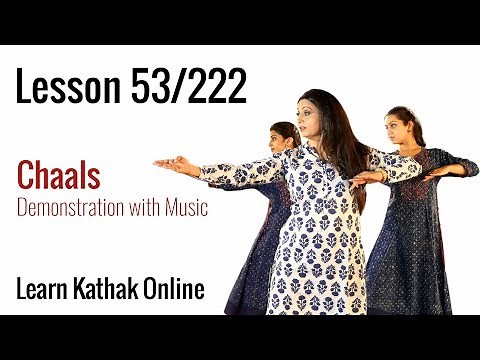 Chaals Demonstration with Music in Kathak for Beginners| Learn Kathak Online | Lesson 53/222