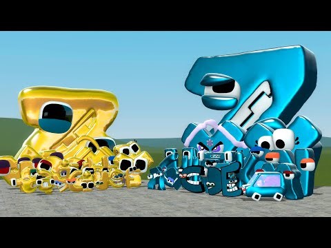 LOWERCASE GOLDEN BABY ALPHABET LORE A-Z VS DIAMOND NORMAL ALPHABET LORE A-Z Family in Garry's Mod