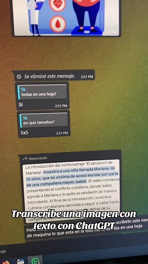 Transcribe una imagen con texto en ChatGPT, si un cliente te pide hacerte la tarea #papeleria