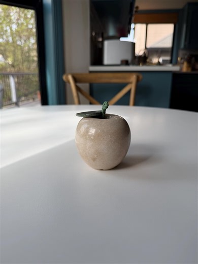 Vintage Onyx Apple Paperweight - Etsy