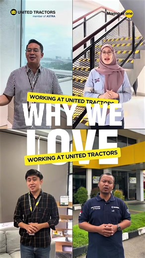 Why We Love Working at United Tractors 🤝 Bagi INSAN UT, bekerja di United Tractors bukan sekadar tentang pekerjaan, tapi tentang bertumbuh bersama. Di sini, setiap individu diberi ruang untuk belajar, berkolaborasi, dan berkontribusi secara bermakna 🌱 Perbedaan latar belakang dan perspektif menjadi kekuatan yang saling menguatkan, membentuk lingkungan kerja yang inklusif, suportif, dan penuh kepercayaan ✨ Dengan tujuan yang jelas, inovasi berkelanjutan, serta keseimbangan antara kerja dan kehi