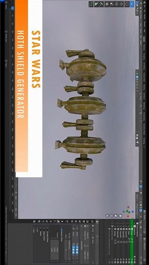 Star Wars Hoth Shield Generator | Blender Timelapse #starwars #blender #tutorial