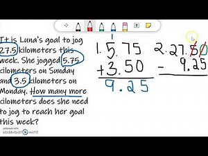 Adding and Subtracting Decimals to Solve Word Problems
