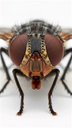 Extreme Macro Housefly Face | Ultra-Close-Up Micro Photography in 8K