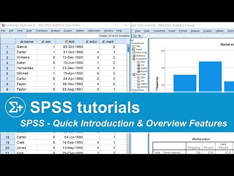 SPSS - Quick Introduction & Overview Main Features
