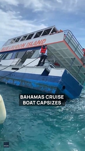 1.9M views · 5.1K reactions | This is absolutely terrifying  #bahamas #boat #cruise #cruiseship #sunk #bluelagoon #sink #capsize #sinkingship #scary #terrifying #tour #ship #rescue #nassau #port #ocean #water #fyp #weather #nature #clime #climeapp | Clime | Facebook