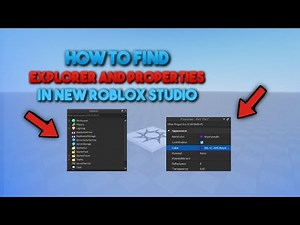 How to find Explorer and Properties in *NEW* Roblox Studio!