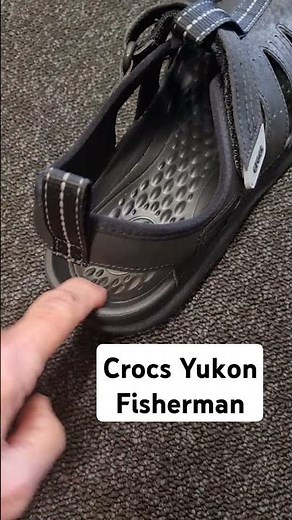 Crocs Yukon Fisherman Sandal in Black