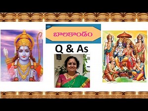 10th Class Telugu - Valmiki Ramayanam - Lesson 1 - Bala Kanda - Question and Answers