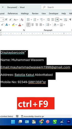 Create QR Code in Microsoft Word in 30 Seconds 🔥 (No Software Needed!)
