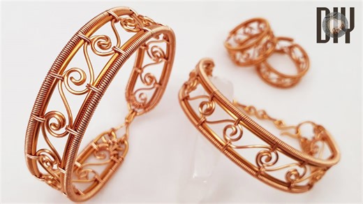 Sea wave | Cuff bracelet | Thick bangles | Unisex | How to | Wire jewelry @LanAnhHandmade 667