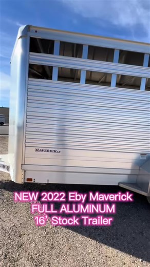 2022 EBY Maverick LS 16’ Stock Trailer 🔥 All aluminum. Lightweight. Built to last. ✔️ 16’ Length | 7’ Tall | 6’ Wide ✔️ Tandem 5,200 lb axles ✔️ Escape door center gate ✔️ Rear gate w/ calf slider Perfect for cattle 🐄, horses 🐎, and ranch work 📍 Hays Trailer Sales of Tucson 9645 N Casa Grande Hwy Tucson, AZ 85743 📞 520-579-3000