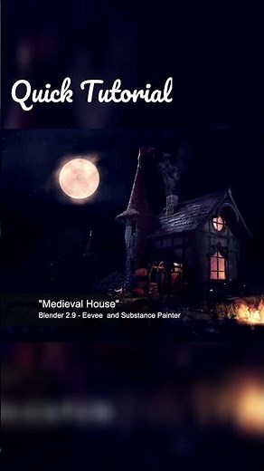 Create a Medieval House in Blender #Shorts