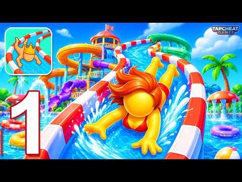Aquapark.io - Gameplay Walkthrough Part 1 - Aquapark Slide Tournament Mode (Android, iOS)