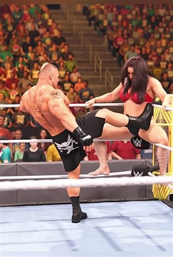 Brock Lesnar Faces Kylie Kingston in a Shocking Ring Fight 🔥 #wwe