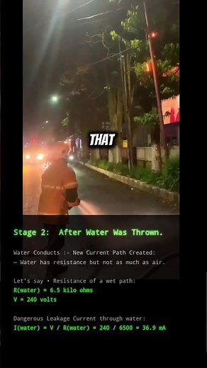Water on live Electrical fire 🔥 | let's see the formula | electrical investigation