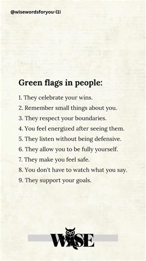 9 Green Flags in People You Should Never Ignore #wisewords #motivation #selfimprovement